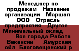 Менеджер по продажам › Название организации ­ Маршал, ООО › Отрасль предприятия ­ Другое › Минимальный оклад ­ 50 000 - Все города Работа » Вакансии   . Амурская обл.,Благовещенский р-н